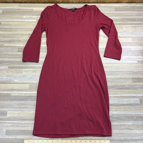 Papaya Black Stretch Dress Size S Bodycon Maroon - JN303 - Picture 1 of 4